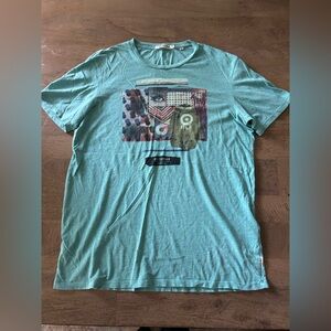 Ben Sherman Men’s Teal Graphic Tee Size L